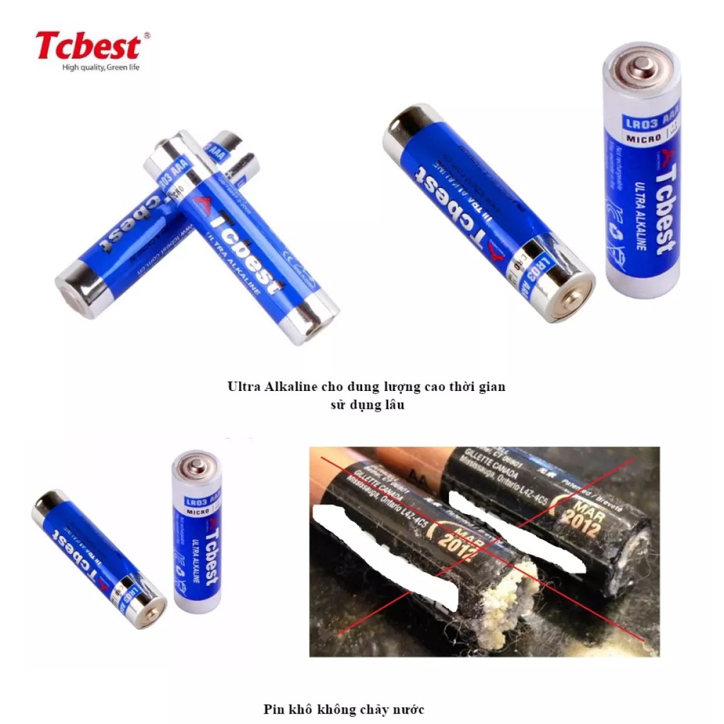 Pin Tcbest 1,5v chất lượng cao / pin to AA / Pin nhỏ AAA mới 100% dùng siêu bền VNET