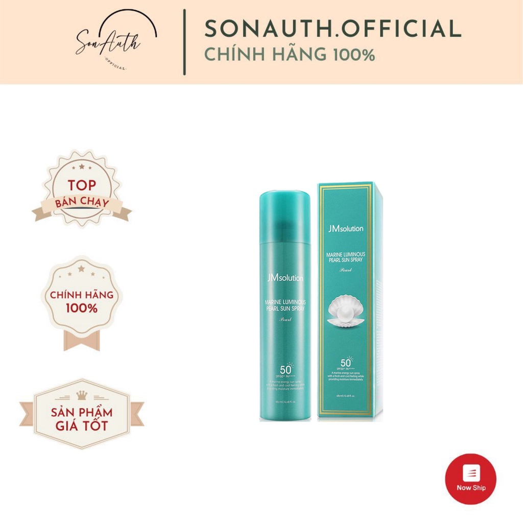 Xịt chống nắng JMSolution Marine Luninous Pearl Sun Spray SPF50+ PA++++ 180ml