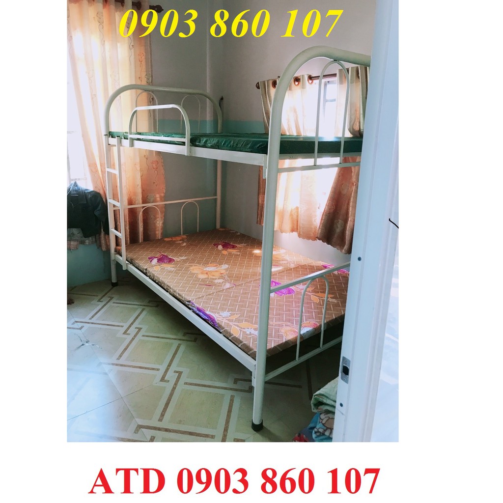 Giường ngủ bằng sắt 2 tầng cho nhân viên ở lại- giường tầng số lượng lớn giá tốt cho khu công nghiệp