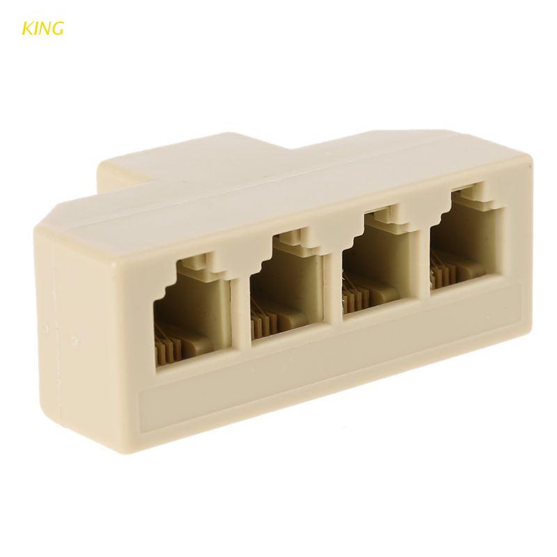 Đầu Chia Dây Điện Thoại RJ11 6P4C Sang 4 Cổng Cắm