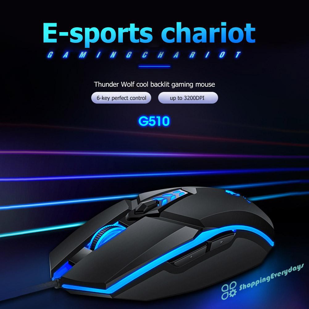 Chuột Gaming Sv G510 Quang Học Có Dây, 3200dpi