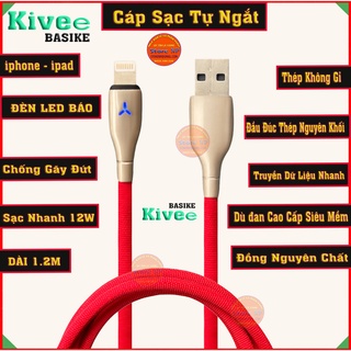 Cáp Sạc ip E-COM Tự Ngắt Khi Đầy- Có Đèn Led - Sạc Nhanh ip- Chống Gãy Đứt - StoreNP