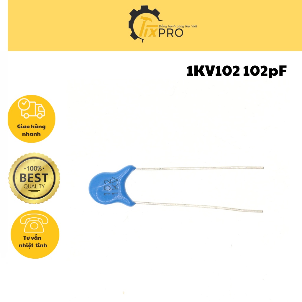 Tụ cao áp 1KV102 102pF 1nF 1000V (Túi 10c)