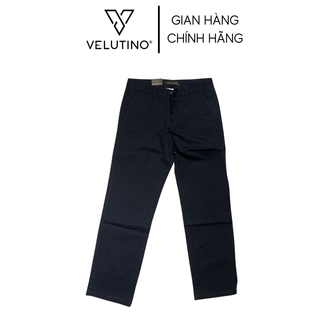 Quần kaki nam Velutino dáng suông trơn có túi lịch lãm nam tính