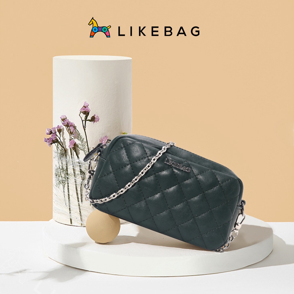 Túi nữ đeo chéo vai dây xích LIKEBAG chất da PU cao cấp chuẩn form 218XK0918 - LIBAGI