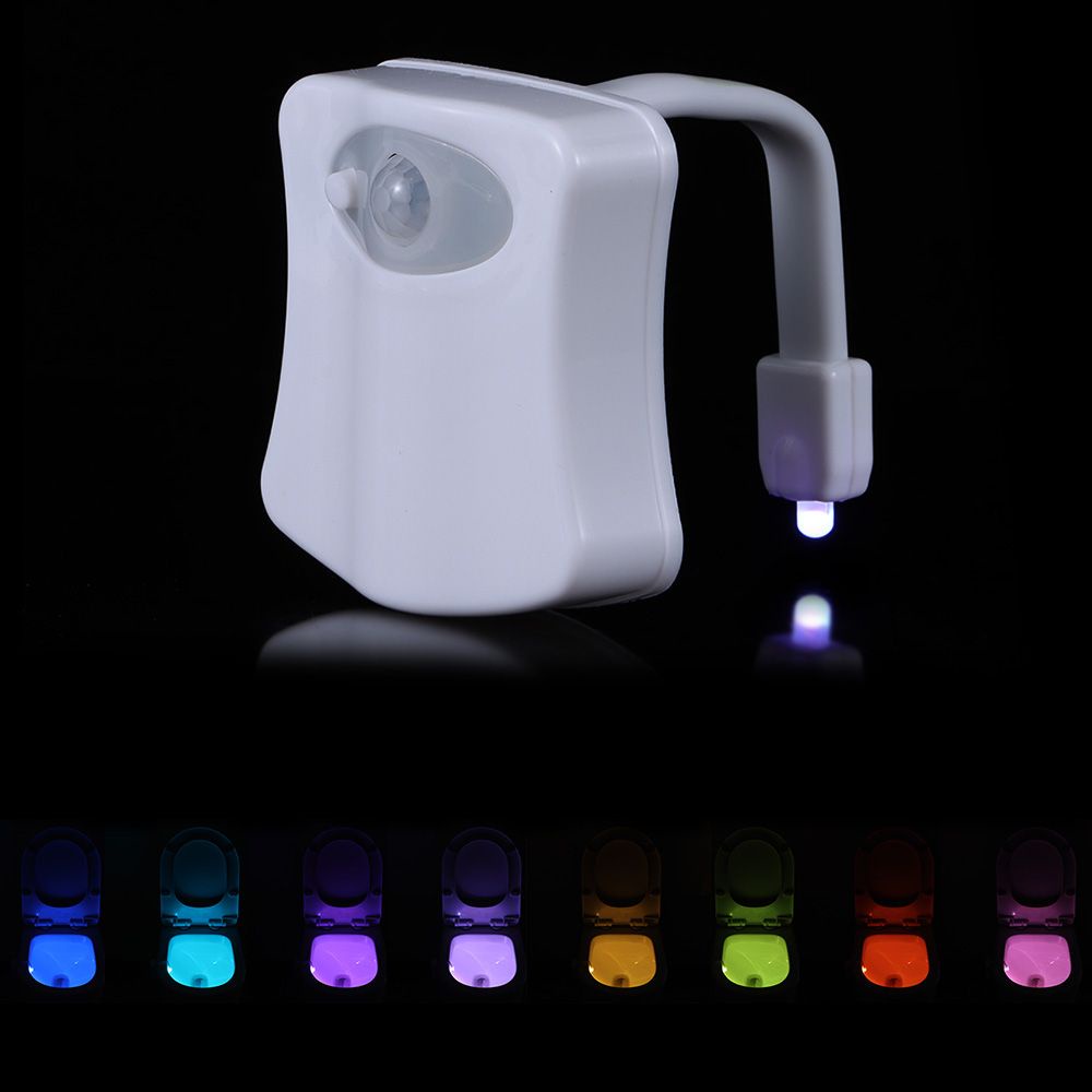 Đèn LED nhiều màu sắc cảm biến chuyển động thông minh gắn bồn cầu trang trí nhà tắm