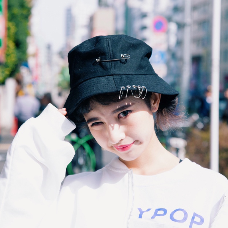 Mũ Bucket Dính Khuyên TFBOYS Phong Cách Harajuku