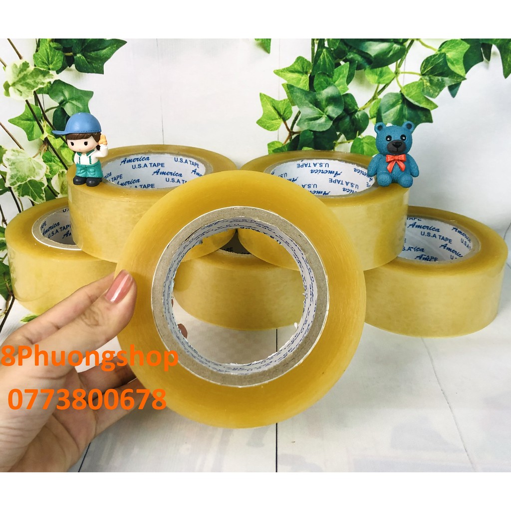 6 Cuộn băng dính trong suốt 200 yard - Băng keo dính giá rẻ - Băng keo đóng hàng ( 1 cây )