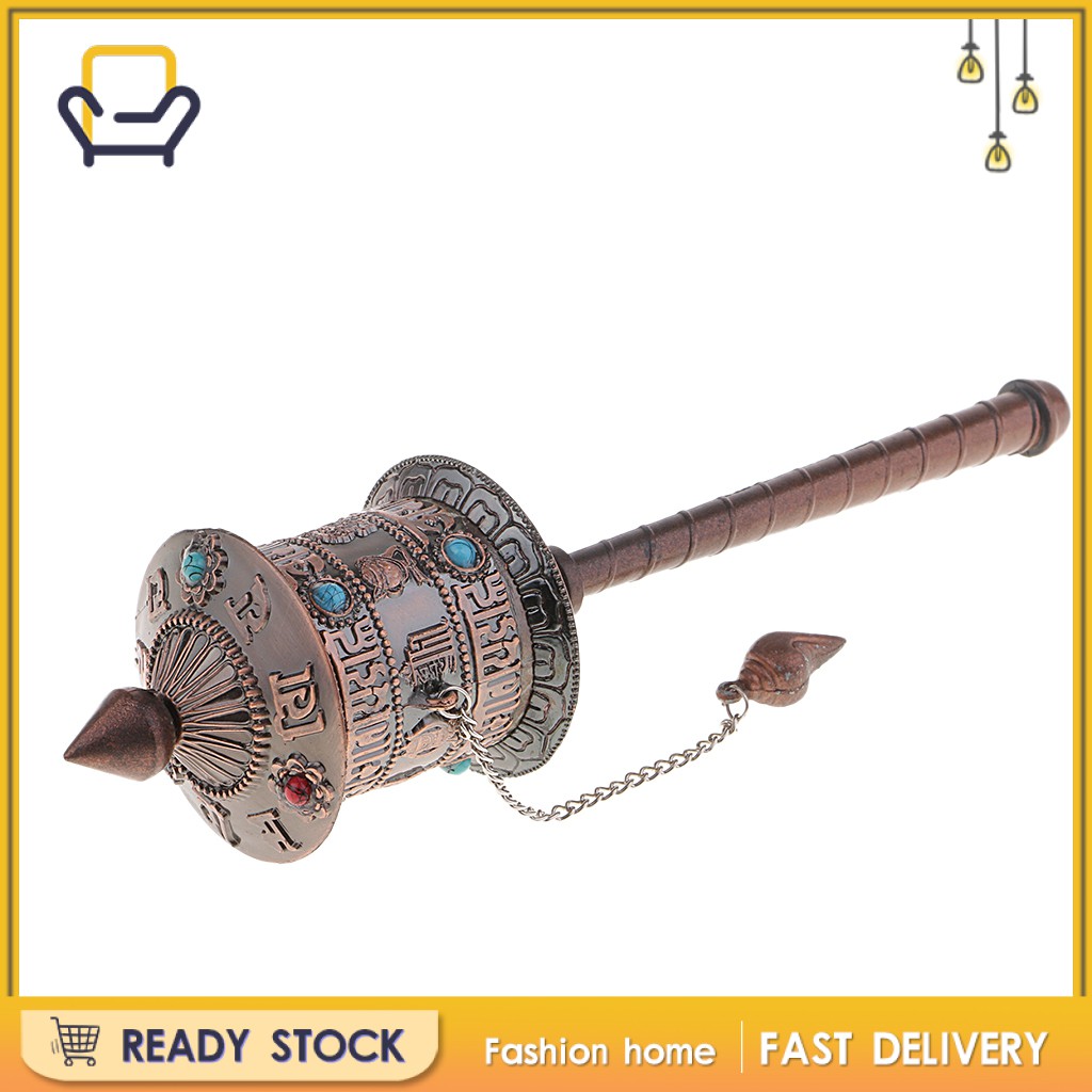 Bánh Xe Xoay Cầu Nguyện Phật Giáo Tây Tạng 21cm Happi2ness Thời Trang