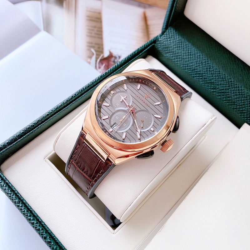 Đồng Hồ Nam Ma.serati , Mặt 43mm, Chống nước 100m