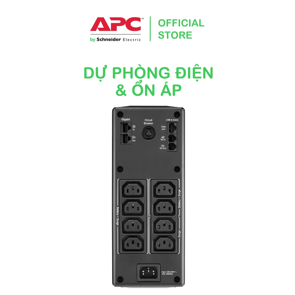 Bộ lưu điện cao cấp APC by Schneider Electric Back UPS Pro 1300VA BR1300MI
