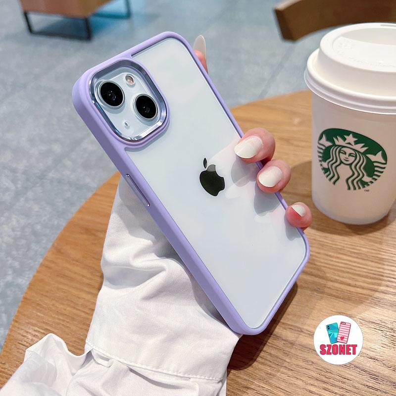 Ốp điện thoại silicon TPU cứng màu trơn thích hợp cho iPhone 13 12 11 Pro Max Mini XS XR X 8 7 6 6S Plus + SE 2020