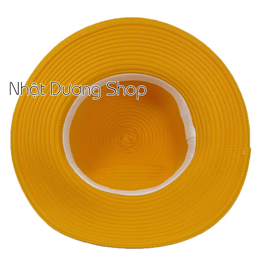 [ FREESHIP ] Nón bo nữ rộng vành 8cm có gắn hoa với chất liệu cói cao cấp, sang trọng che nắng cực tốt