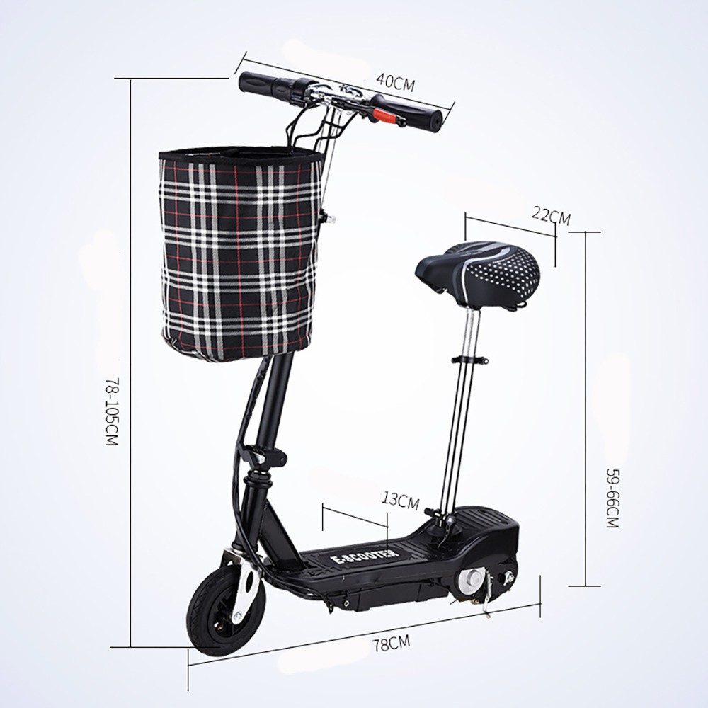 Xe điện mini E-SCOOTER phiên bản cao cấp gấp gọn, động cơ 120W, pin 4.5AH / 24V, tải trọng 80kg