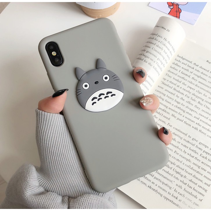 Ốp điện thoại hình Totoro dạng nổi nhiều màu cho Apple iPhone 11 12 Pro Max XS XR XS Max iPhone X 8 7 6s 6 Plus 5 5S 6g 7g 6p 7p iPhone 12 mini