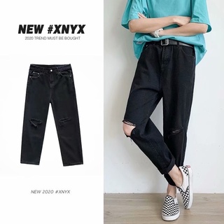 Quần jean rách gối Unisex