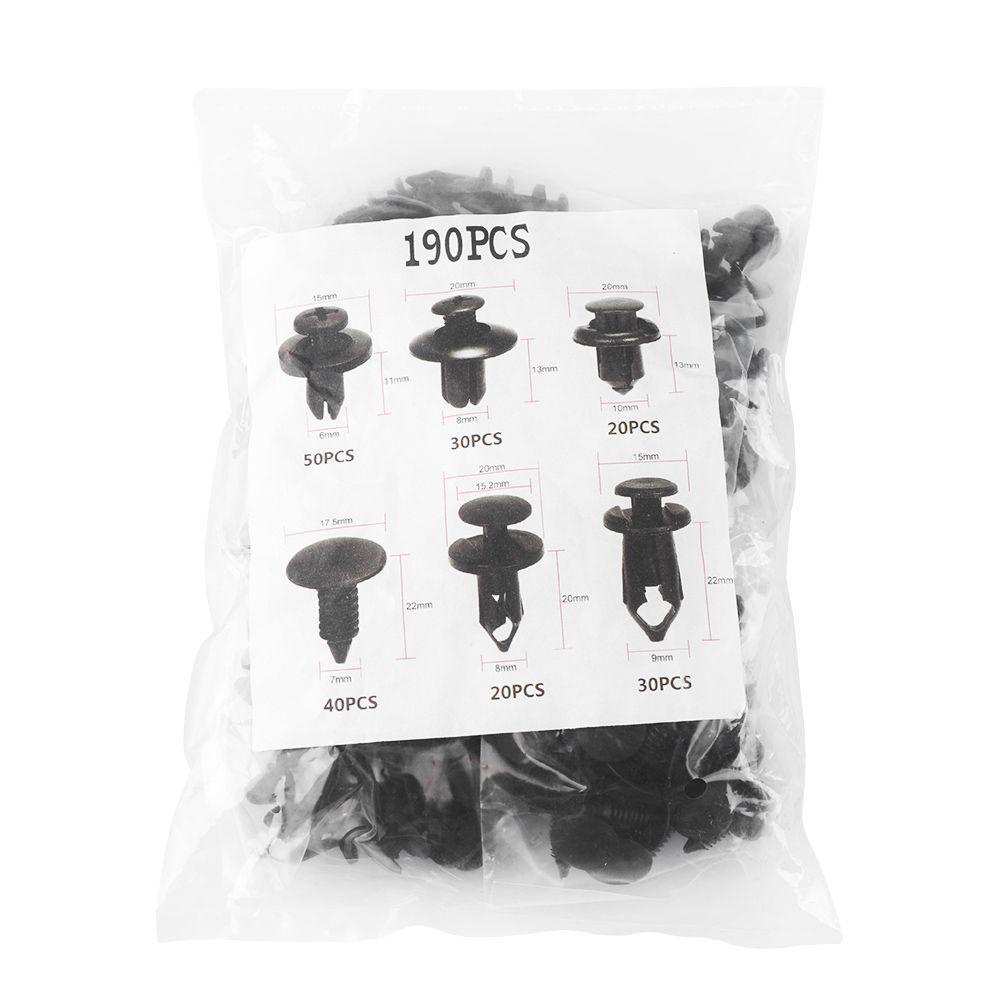 Set 190 Kẹp Nhựa 6 Kích Cỡ Chuyên Dụng Cho Xe Hơi