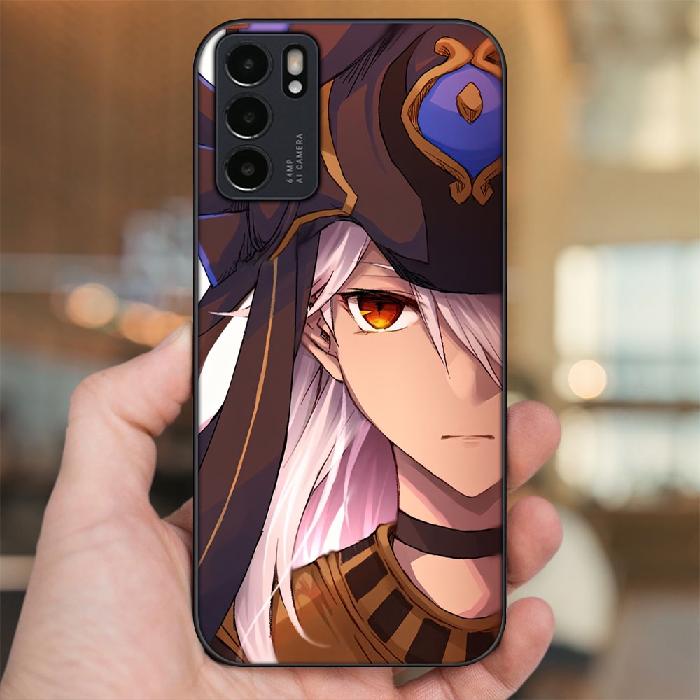 Ốp lưng Oppo Reno 6 5G viền đen in hình Cyno Genshin Impact
