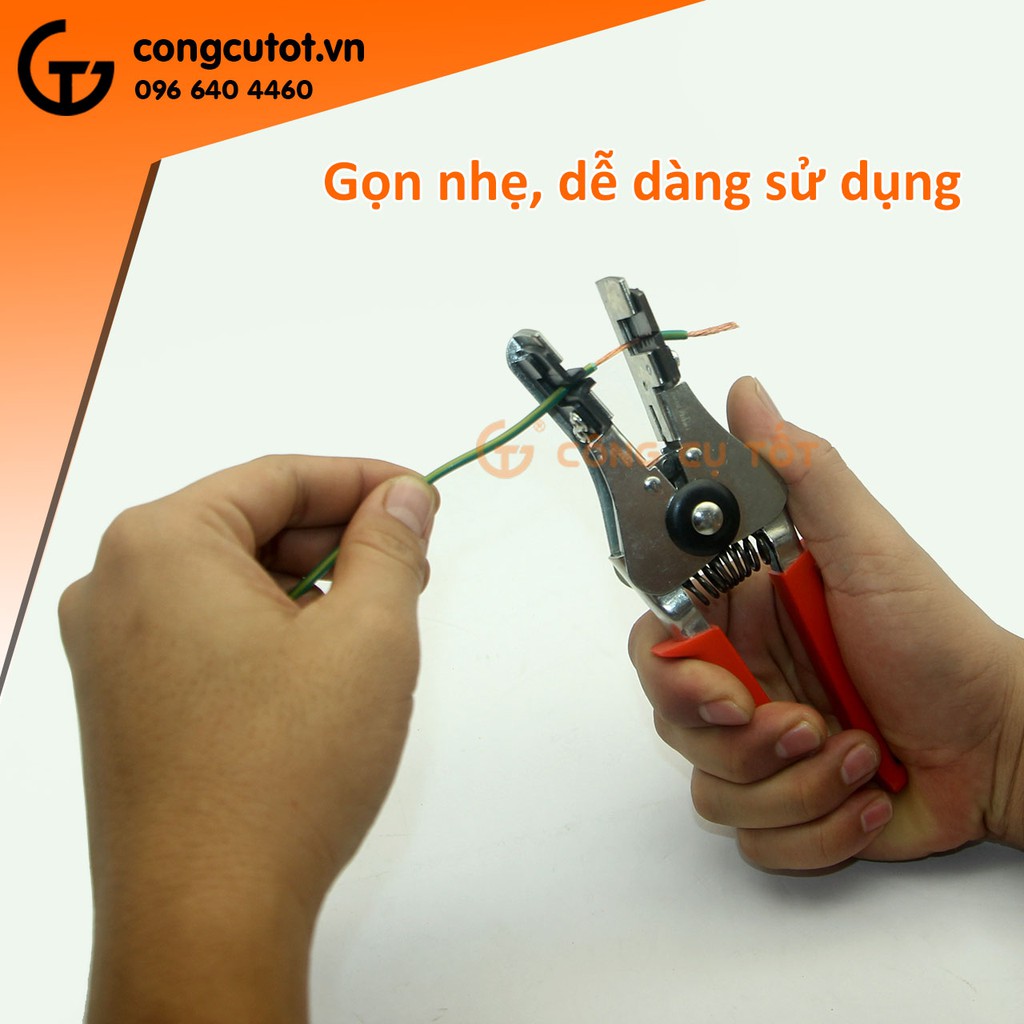 Kìm tuốt dây điện tự động lõi 0.5-2.2mm