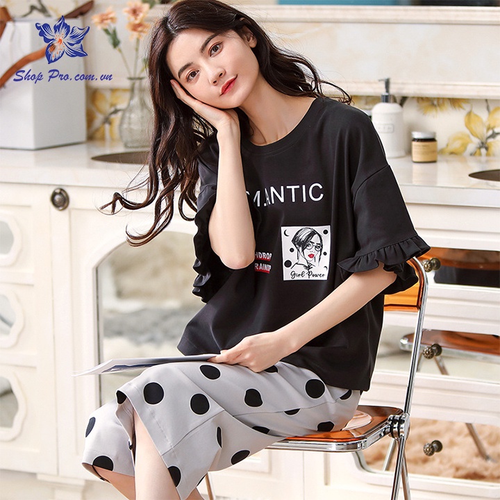 Bộ mặc nhà quần LỬNG - chất cotton - trẻ trung - thanh lịch - tự tin diện đẹp lung linh - Fashion mã B41-B52 Shop Pro