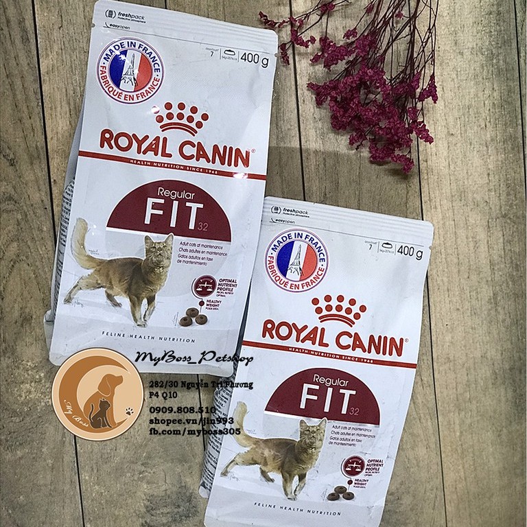 (chính hãng) ROYAL CANIN Fit 32 - thức ăn hạt cho mèo trưởng thành (400g -2kg)