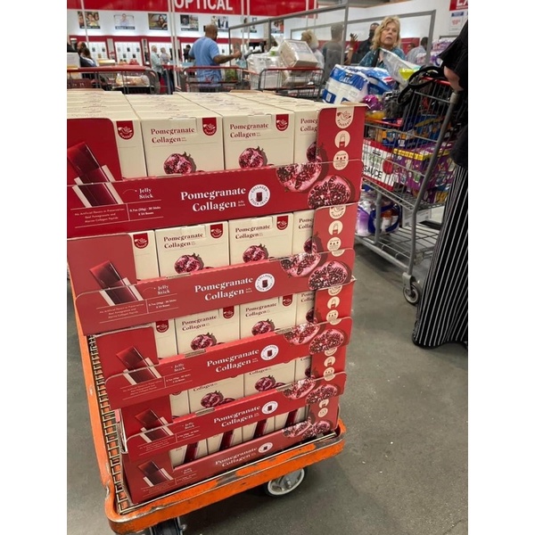 Thạch Lựu Collagen Beauty Pomegranate Jelly Stick Freshbell hộp 30 gói nhập Mỹ