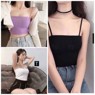 Áo 2 Dây Sợi Bún Trơn 11 Màu Chất Vải Cực Đẹp ( Có Áo 2 Dây Big Size - Kèm + video)