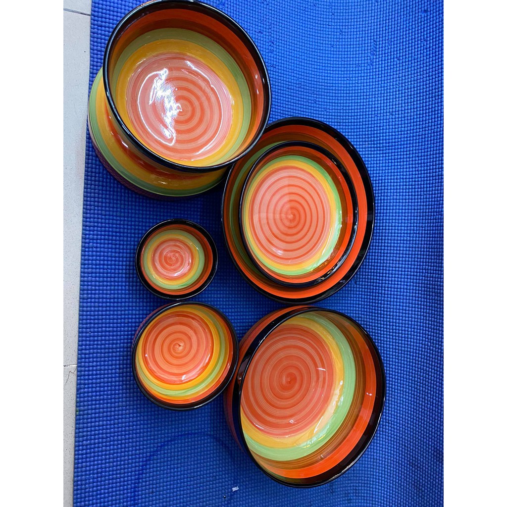 Tô chén dĩa cầu vồng đủ size hàng đẹp | BigBuy360 - bigbuy360.vn