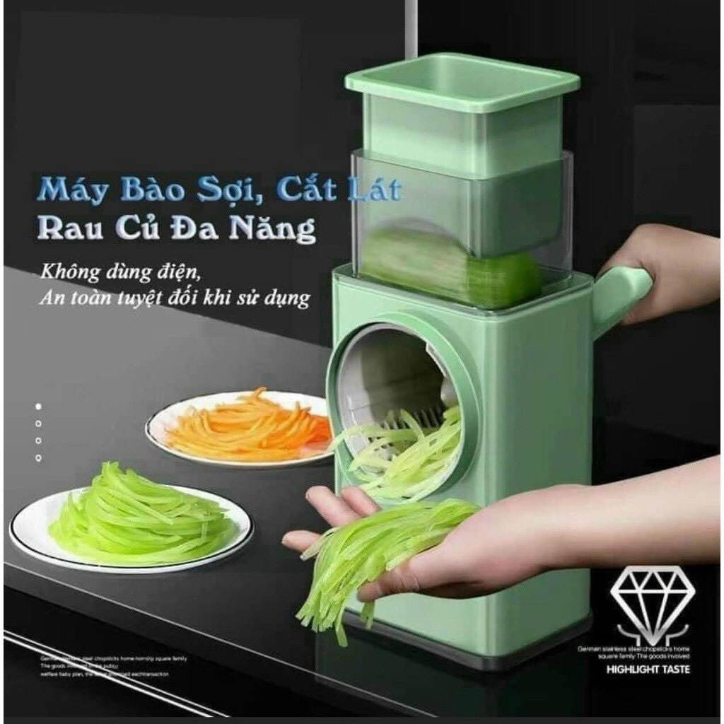 Máy thái lát, bào sợi, băm nhỏ rau củ, dụng cụ cầm tay đa năng tiện lợi