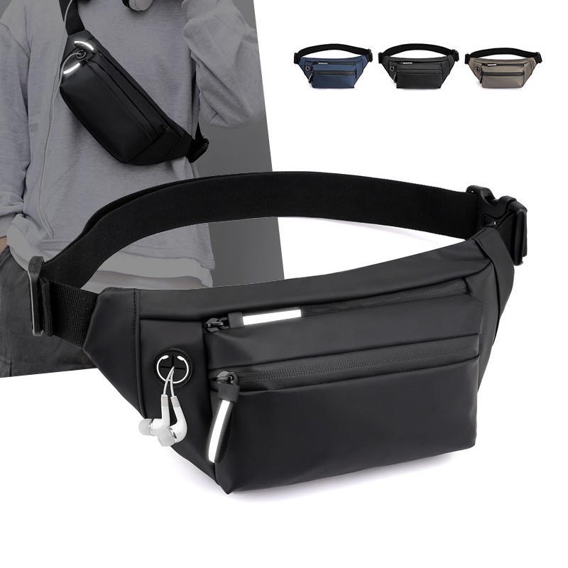 Túi bao tử nam có lỗ tai nghe chống nước chống bụi EMIBE38