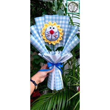 Bó hoa len Doraemon hoa dễ thương+ hàng có sẵn