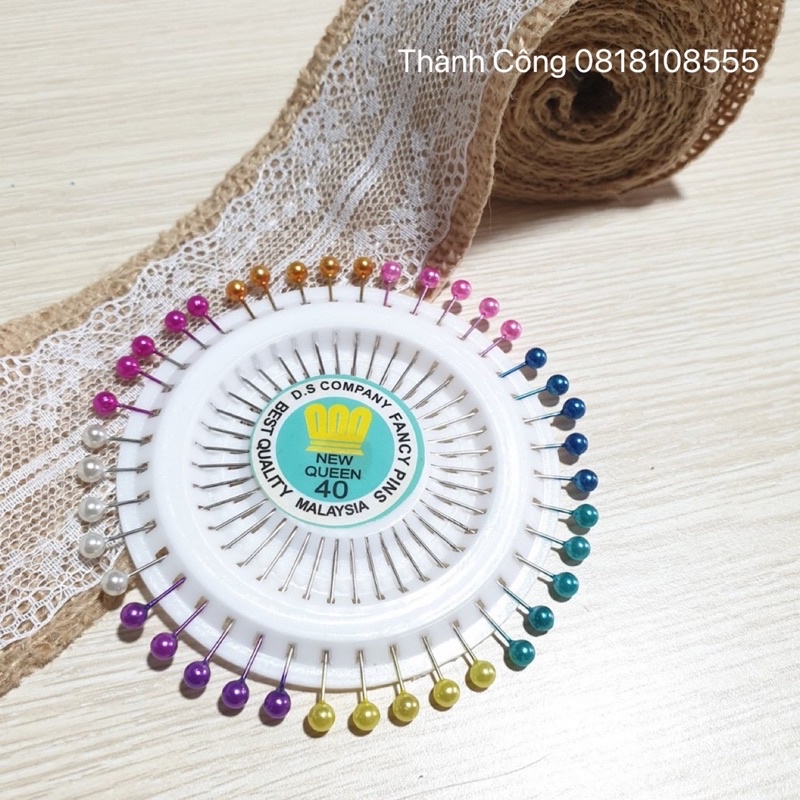 Kim Ghim Cố Định Vải.Kim gút. Kim gim vải 1 vỉ 40 cây