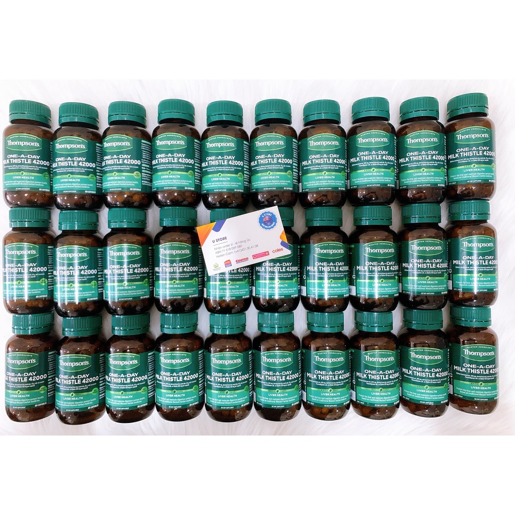 Viên uống hỗ trợ gan Thompson's One-A-Day Milk Thistle 42000mg của Úc