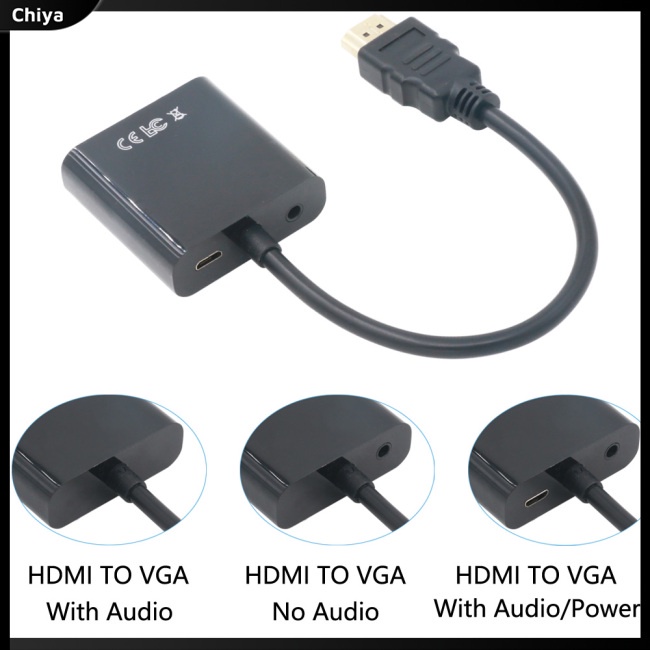 Bộ Chuyển Đổi Video HDMI Sang VGA Kèm Đầu Chuyển Đổi Âm Thanh Cho PC Laptop DVD