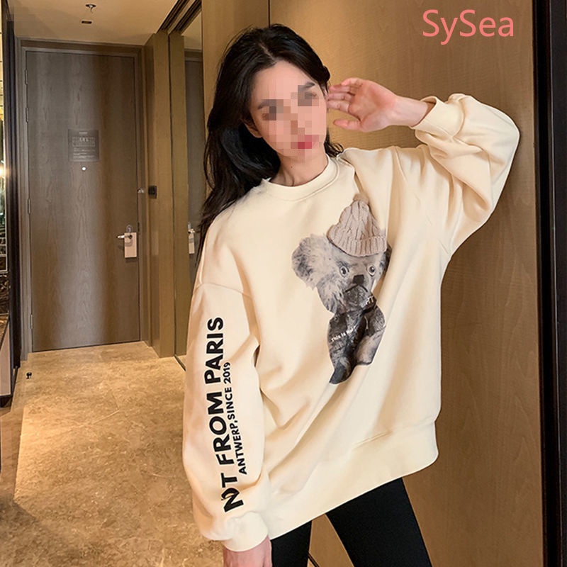 Áo sweater dáng rộng phong cách Hàn Quốc thời trang mùa thu cho nữ