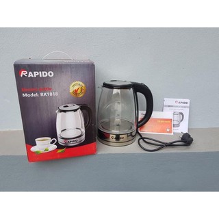 Ấm siêu tốc thuỷ tinh Rapido model 2019