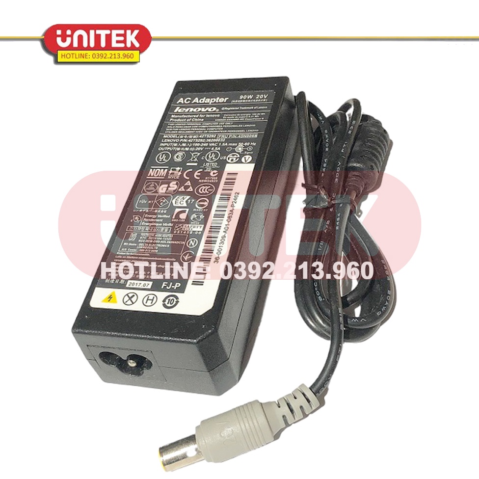 Adapter Sạc Laptop Lenovo 20V - 4.5A Chân Kim To