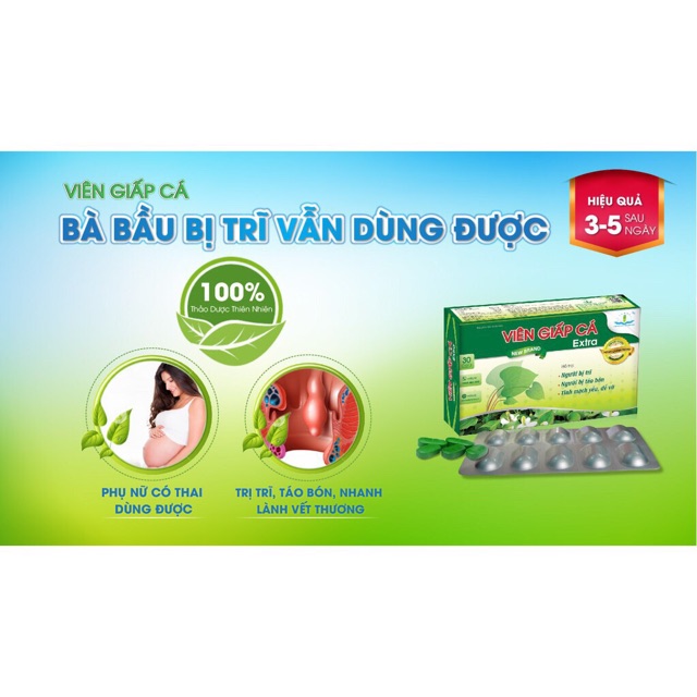 Viên giấp cá Extra Tâm Dược - Hộp 30 viên