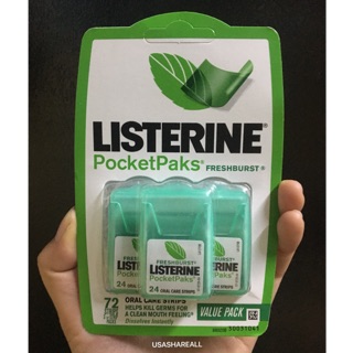 Miếng Ngậm Thơm Miệng Listerine Pocketpaks – Loại 3 vỉ X 24 Miếng