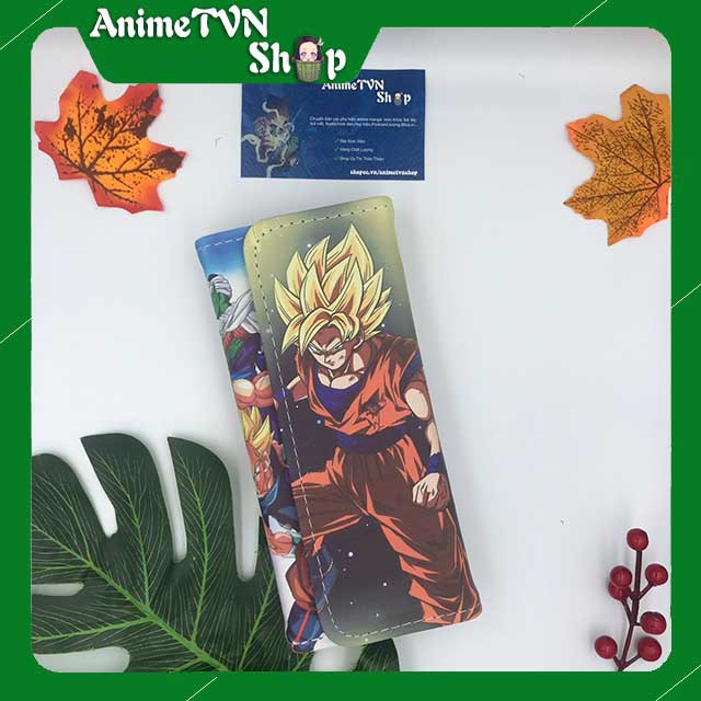 Bóp ví tiền nữ mẫu dáng dài cầm tay in hình anime Dragon Ball - Songoku (7 Viên Ngọc Rồng)