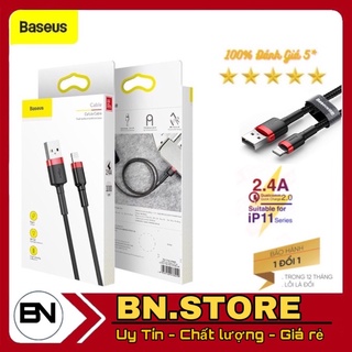 Cáp sạc Lightning Kevlar Baseus CALKLF hỗ trợ 1.5A max, dây bọc dù chống đứt, truyền dữ liệu tốc độ cao