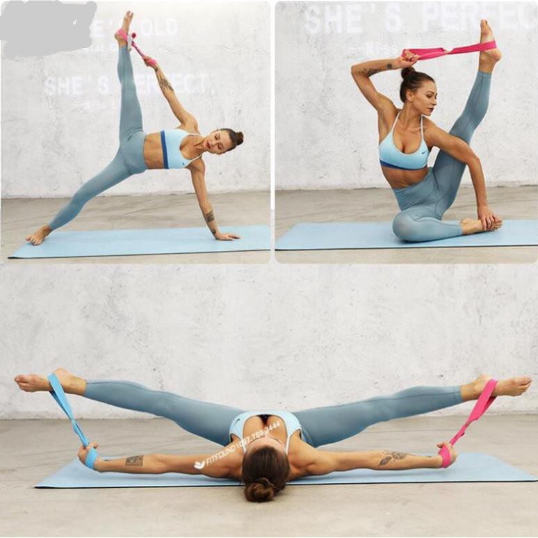 Dây đai tập yoga sợi cotton hình số 8 Dây Đai Số 8 Hỗ Trợ Luyện Tập Cánh Tay Yoga Thể Hình Tại nhà
