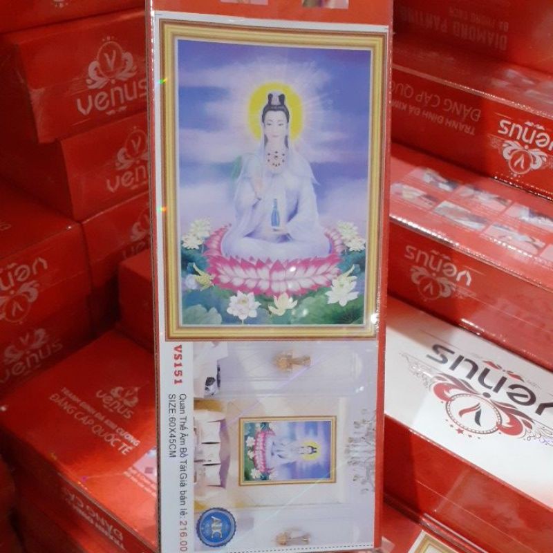TRANH ĐÍNH ĐÁ MẸ QUAN ÂM VS151 VS152
