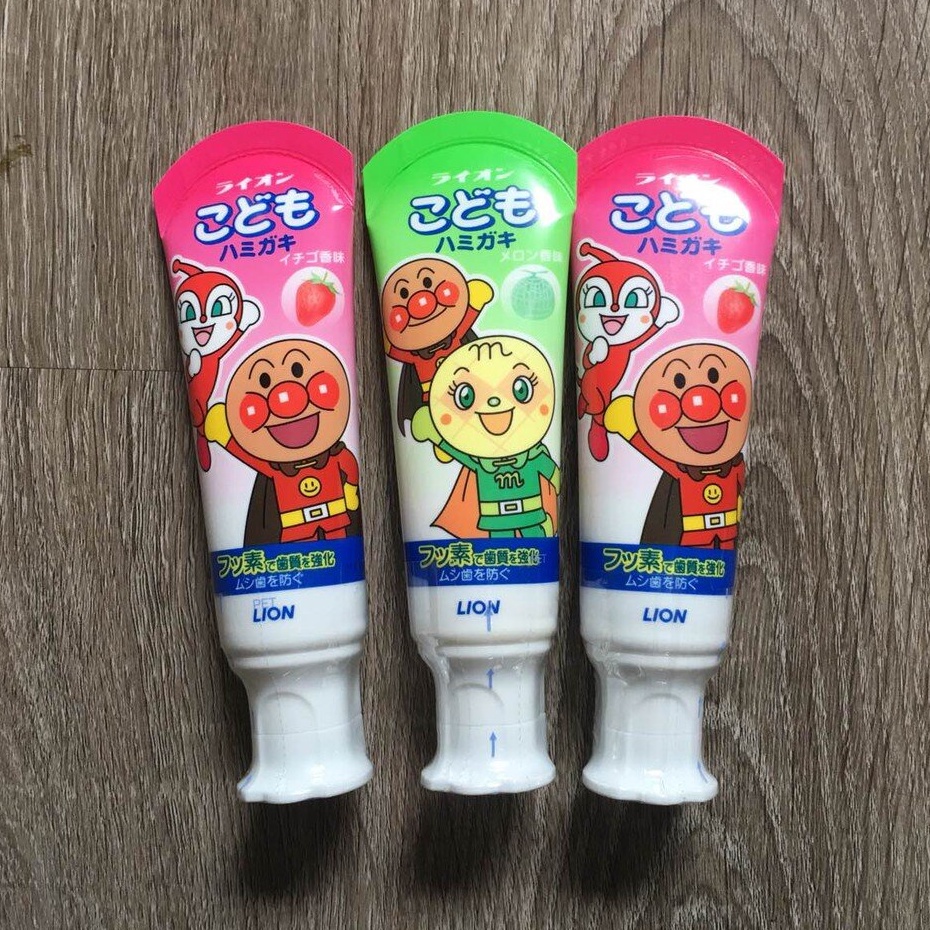 Kem đánh răng Lion cho bé, kem đánh răng cho trẻ nuốt được Nhật Bản 40gr