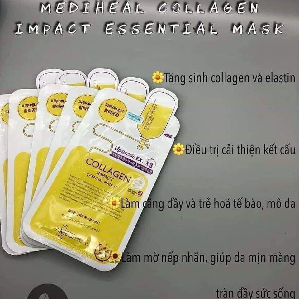 Bộ 10 gói Mặt nạ dưỡng ẩm ngăn ngừa lão hóa da Mediheal Collagen Impact Essential Mask 25ml x10