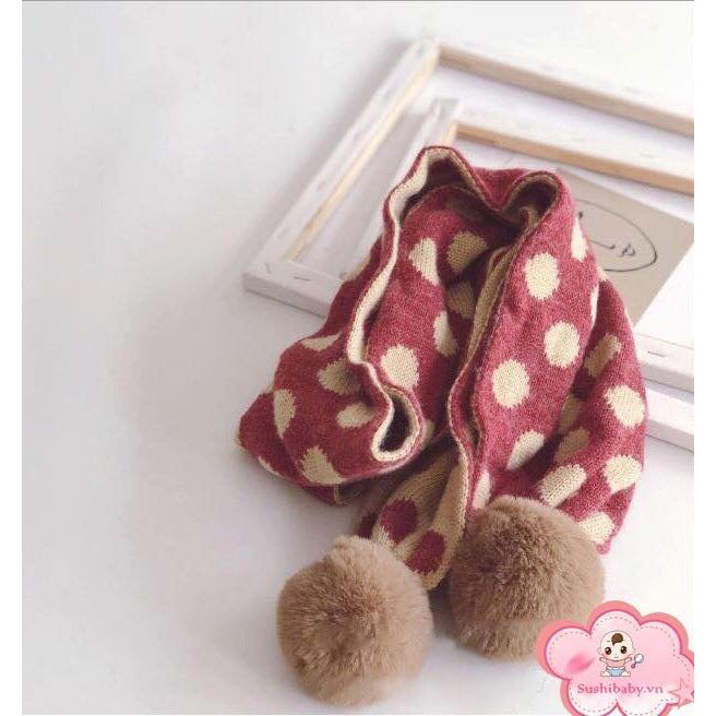 Khăn len cho bé xuất Hàn nhiều màu cho bé trai và bé gái chất liệu len mềm mại phong cách Hàn Quốc