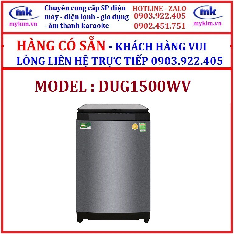 Máy giặt Toshiba Inverter 14 kg AW-DUG1500WV KK , HÀNG CHÍNH HÃNG , MỚI 100%