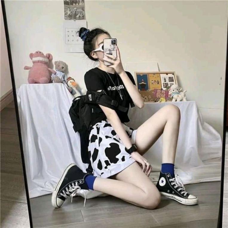 Quần đùi short thun cotton - Quần đùi bò sữa