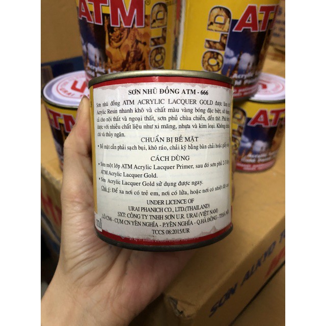 Sơn nhũ vàng ATM 666 dùng cho kim loại, gỗ