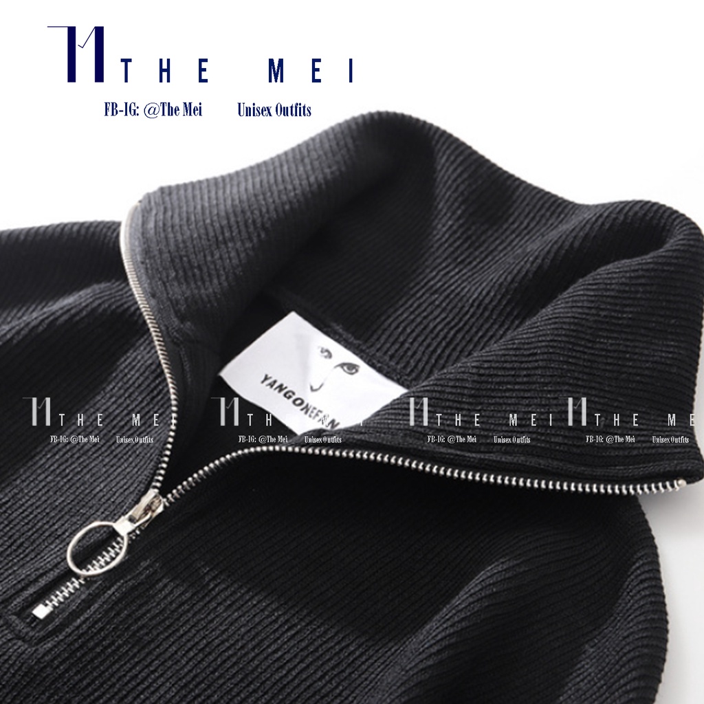 HÀNG SẴN - Áo Half Zip sweater - sweater dây kéo - dệt kim cao cấp - nam nữ đều mặc được - hàng chuẩn hình - The Mei